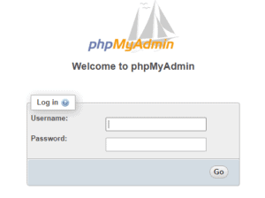 phpmyadmin login page phpmyadmin login page